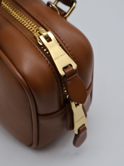 Miu Miu - Arcadie保齡球包 - 小號焦糖棕