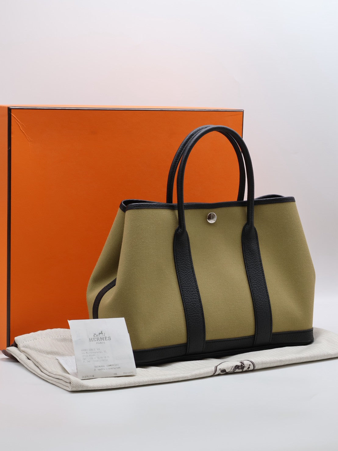 HERMES Garden party 30 - 帆布塵埃拚黑