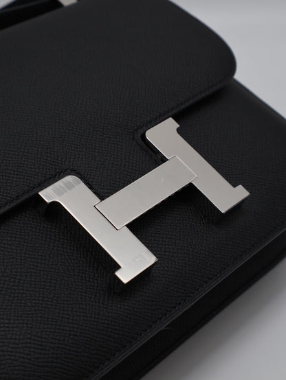 HERMES Constance 24 - Noir 89 黑銀 K