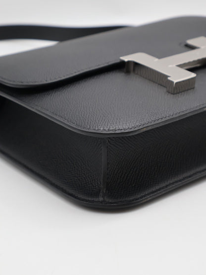HERMES Constance 24 - Noir 89 黑銀 K
