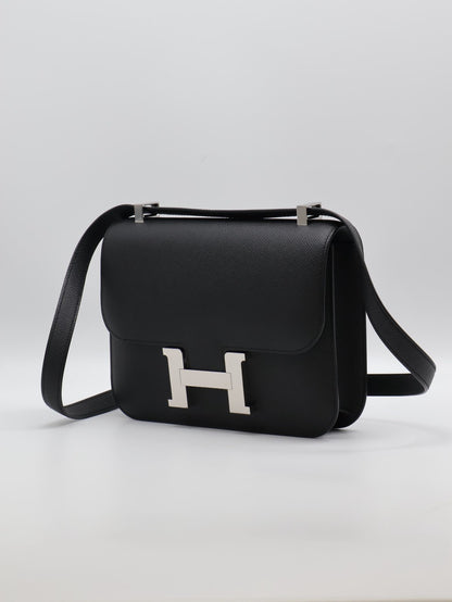 HERMES Constance 24 - Noir 89 黑銀 K