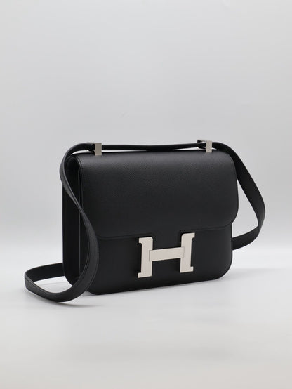 HERMES Constance 24 - Noir 89 黑銀 K