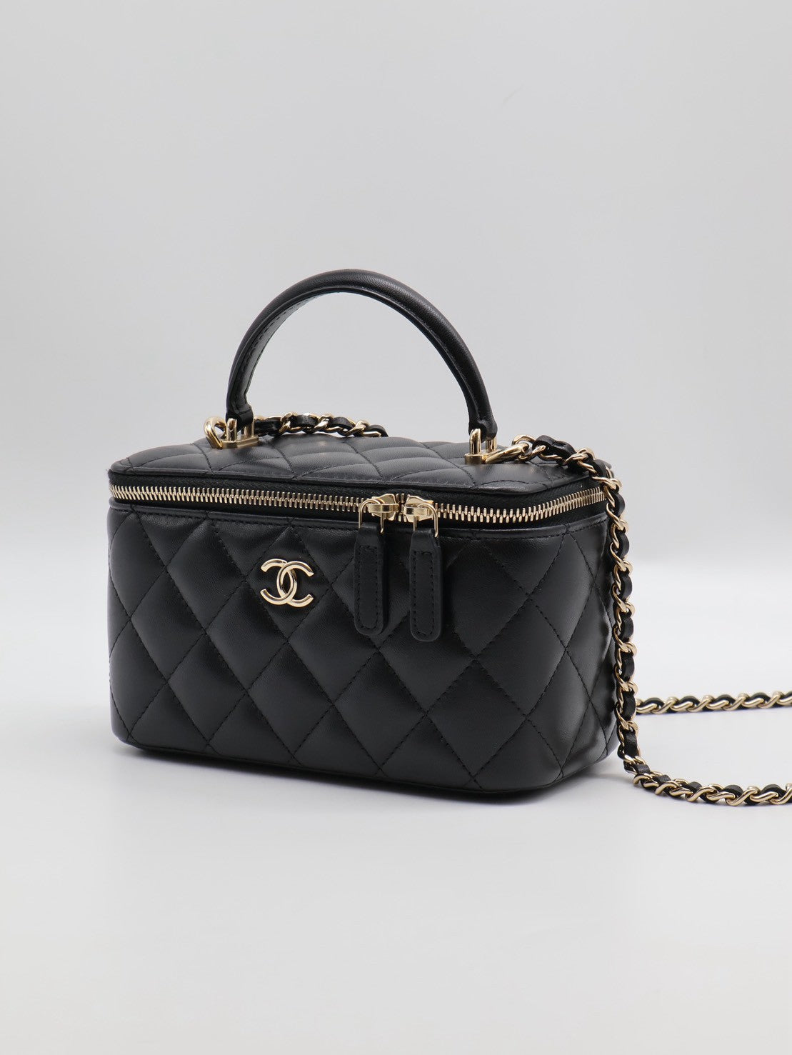 CHANEL Handle長盒子 - 黑金31開