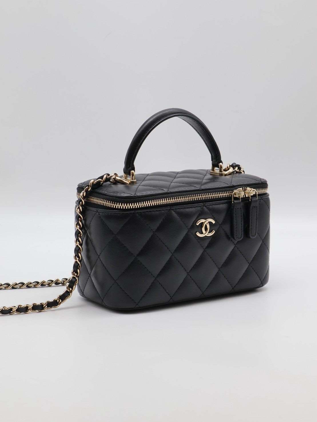 CHANEL Handle長盒子 - 黑金31開