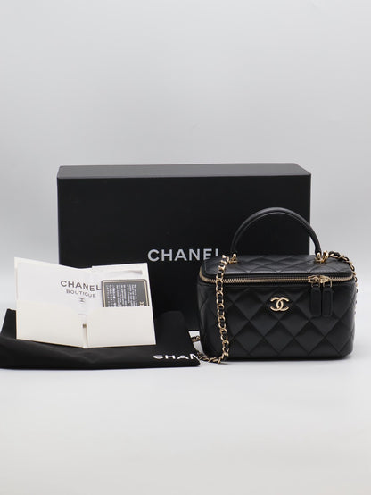 CHANEL Handle長盒子 - 黑金31開