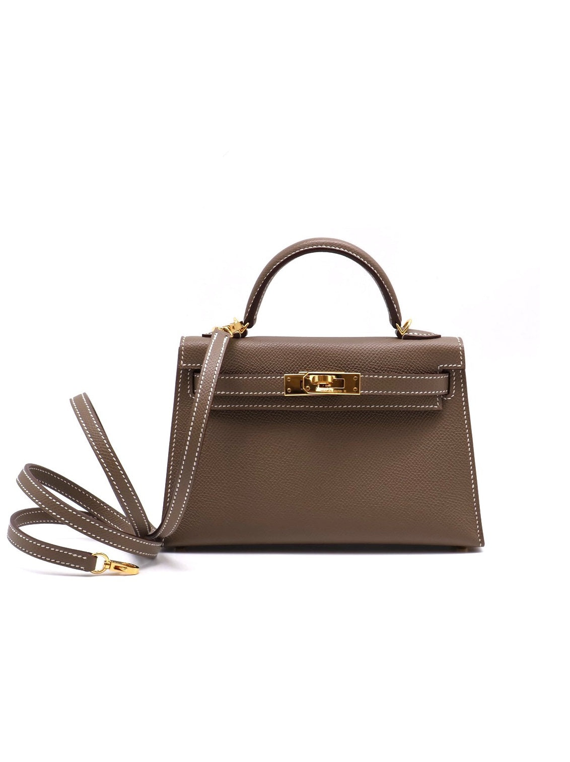 HERMRS Mini Kelly ll - Etoupe 18 大象灰金 U
