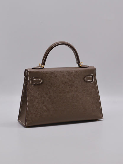 HERMRS Mini Kelly ll - Etoupe 18 大象灰金 U