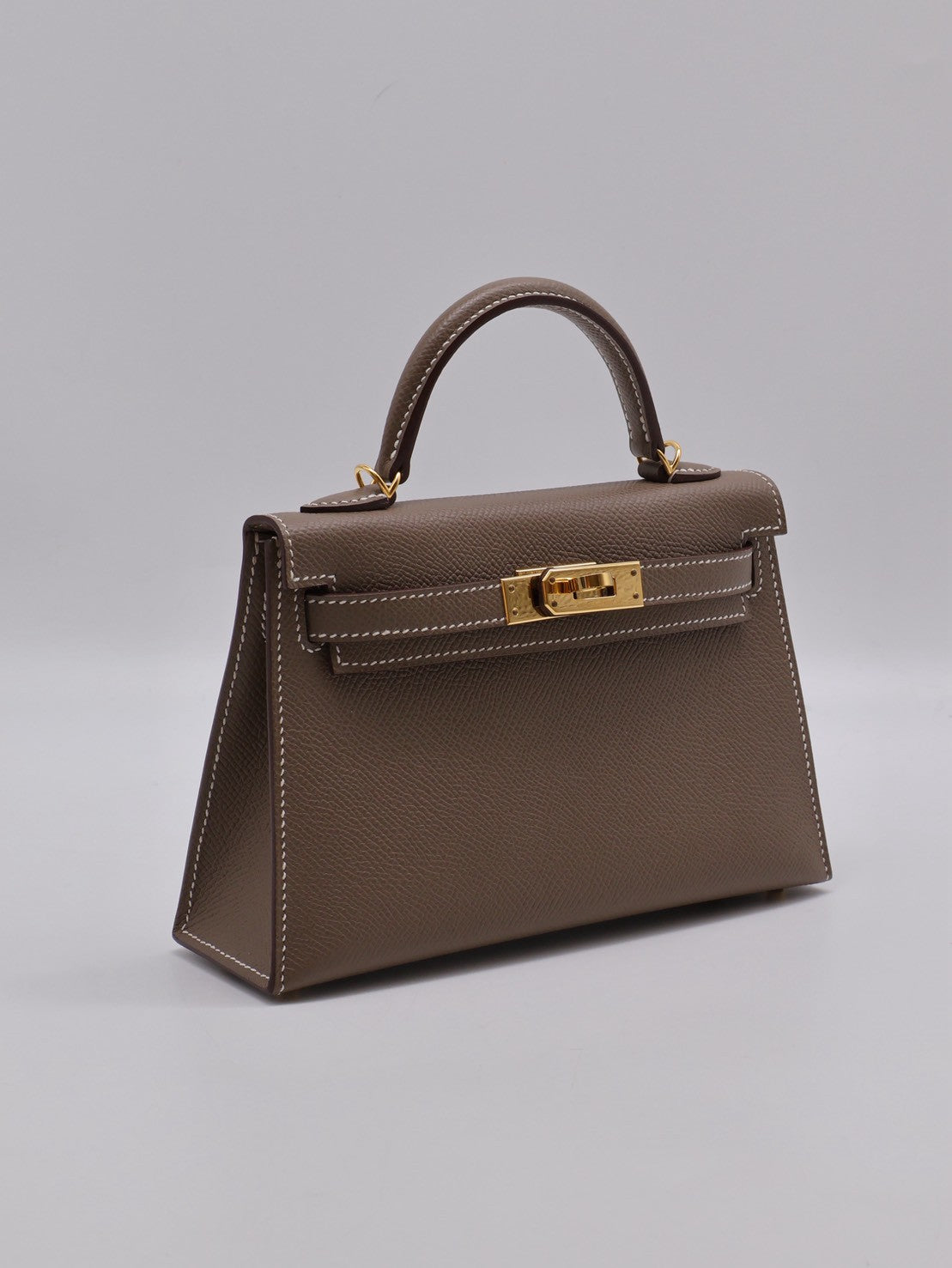 HERMRS Mini Kelly ll - Etoupe 18 大象灰金 U