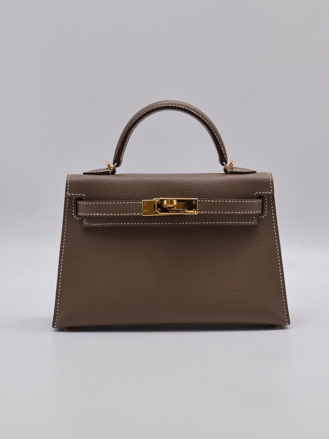 HERMRS Mini Kelly ll - Etoupe 18 大象灰金 U
