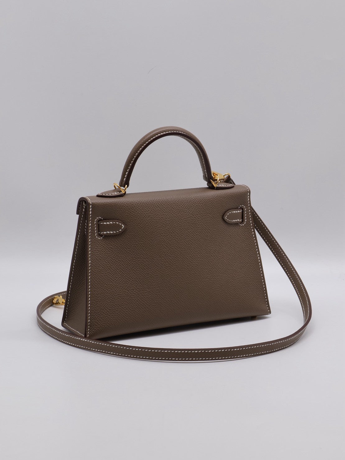 HERMRS Mini Kelly ll - Etoupe 18 大象灰金 U