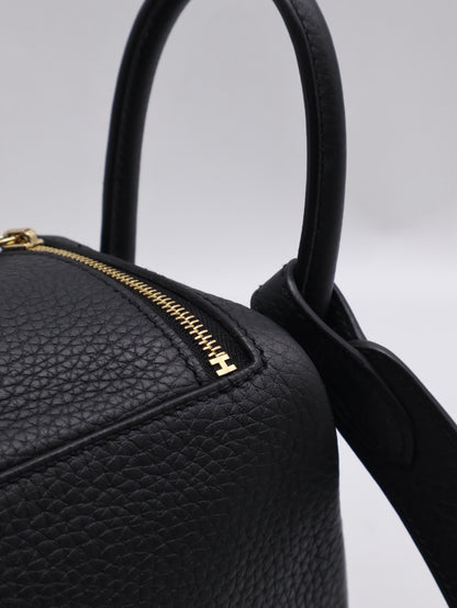 HERMES Mini Lindy ll - Noir 89 黑金 K