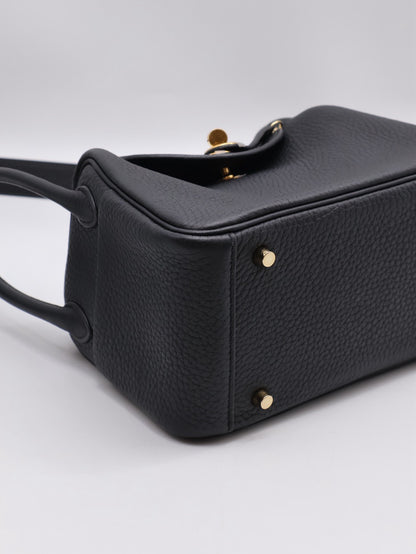 HERMES Mini Lindy ll - Noir 89 黑金 K