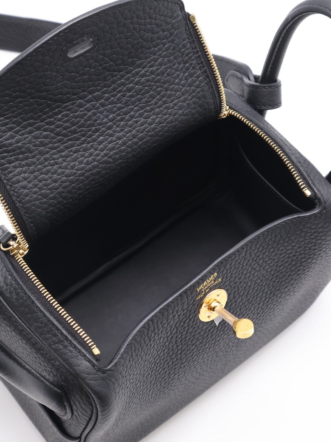 HERMES Mini Lindy ll - Noir 89 黑金 K