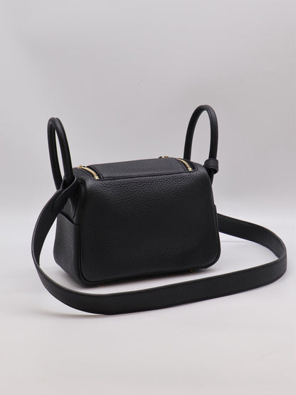 HERMES Mini Lindy ll - Noir 89 黑金 K