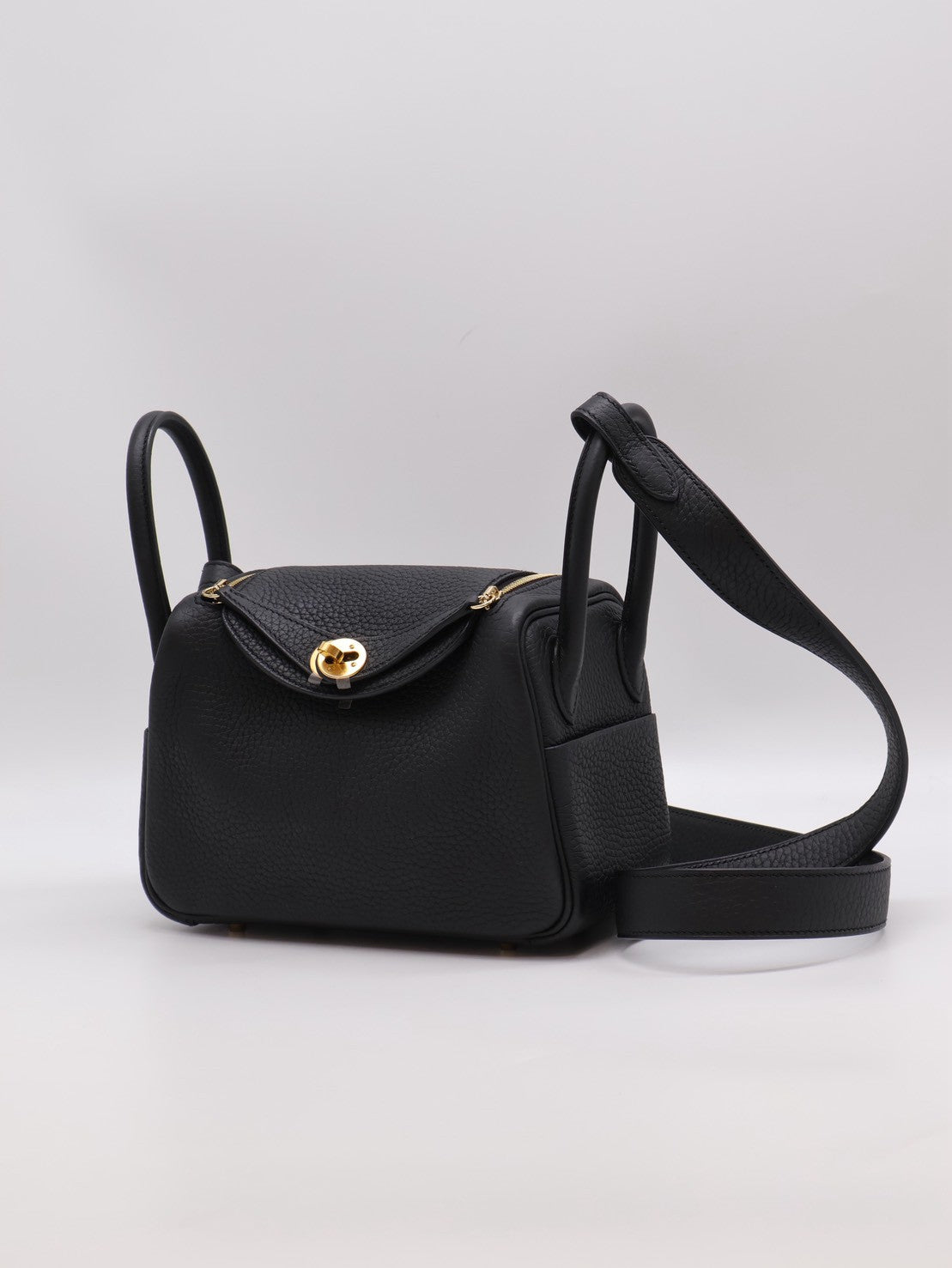 HERMES Mini Lindy ll - Noir 89 黑金 K