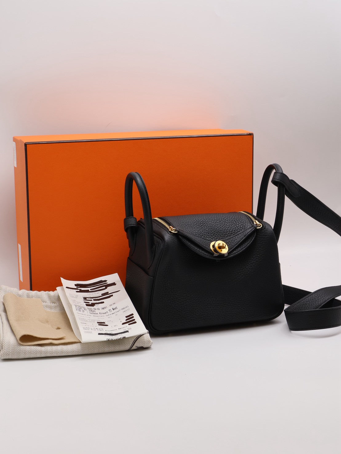 HERMES Mini Lindy ll - Noir 89 黑金 K