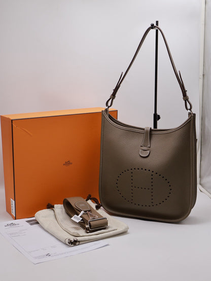 HERMES Evelyne 29 - Etoupe 18 灰銀 W