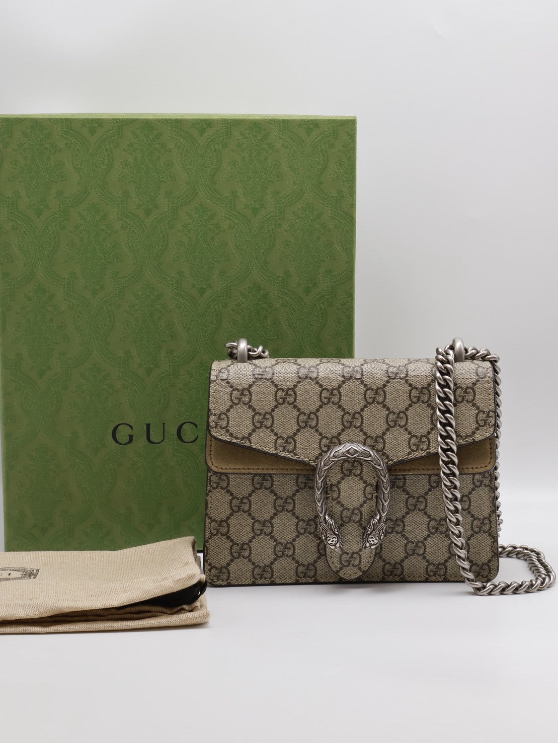 GUCCI Dionysus老花酒神包 - 小號烏木色