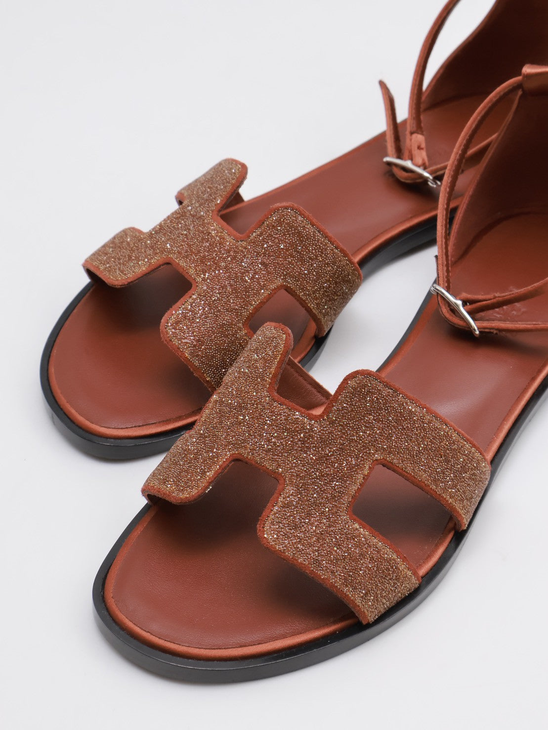 HERMES Santorini涼鞋 - 磚紅 37