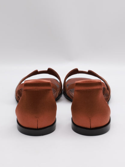 HERMES Santorini涼鞋 - 磚紅 37