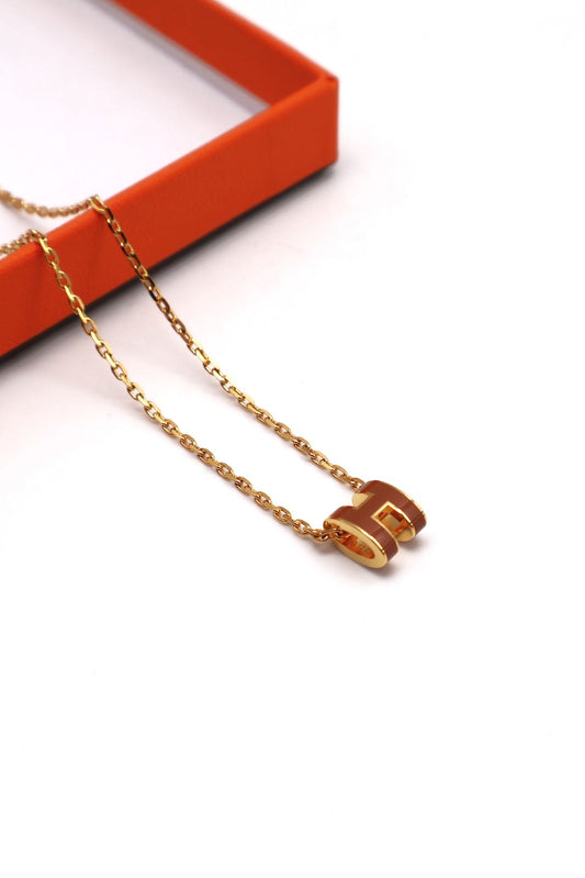 HERMES Mini pop H項鍊 - 新棕金