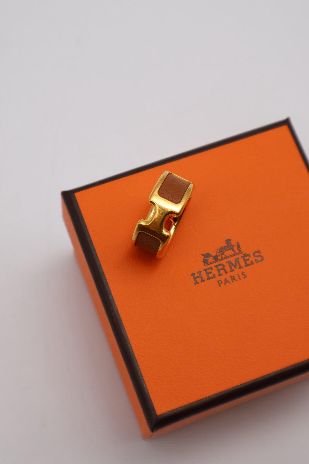 HERMES Olympe H戒指 - XS 金棕金