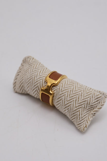 HERMES Olympe H戒指 - XS 金棕金