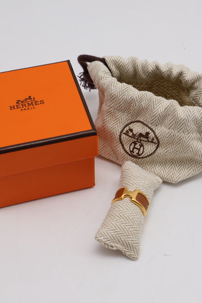 HERMES Olympe H戒指 - XS 金棕金