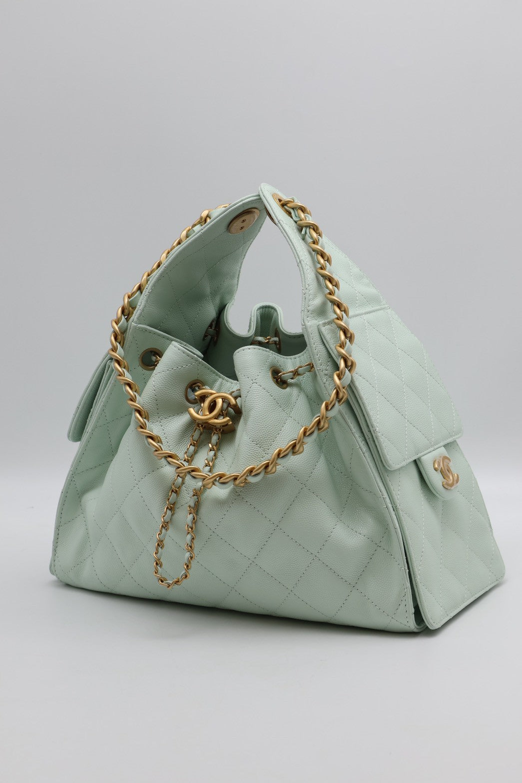 CHANEL 25 Hobo Bag - 小號薄荷綠金