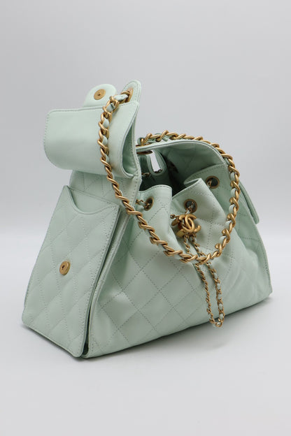 CHANEL 25 Hobo Bag - 小號薄荷綠金