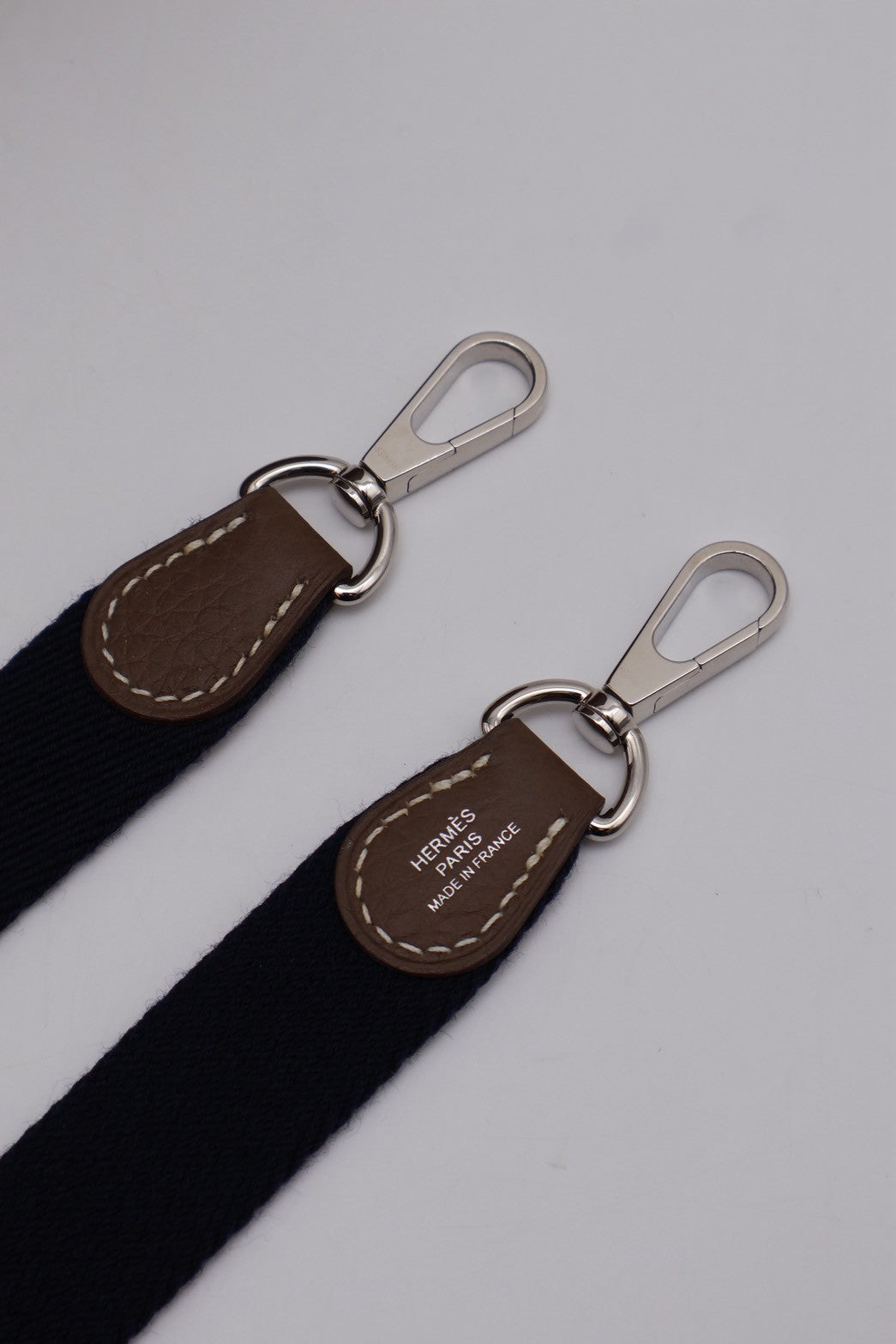 HERMES Mini Evelyne - Etoupe 18 大象灰銀配深藍背帶 U