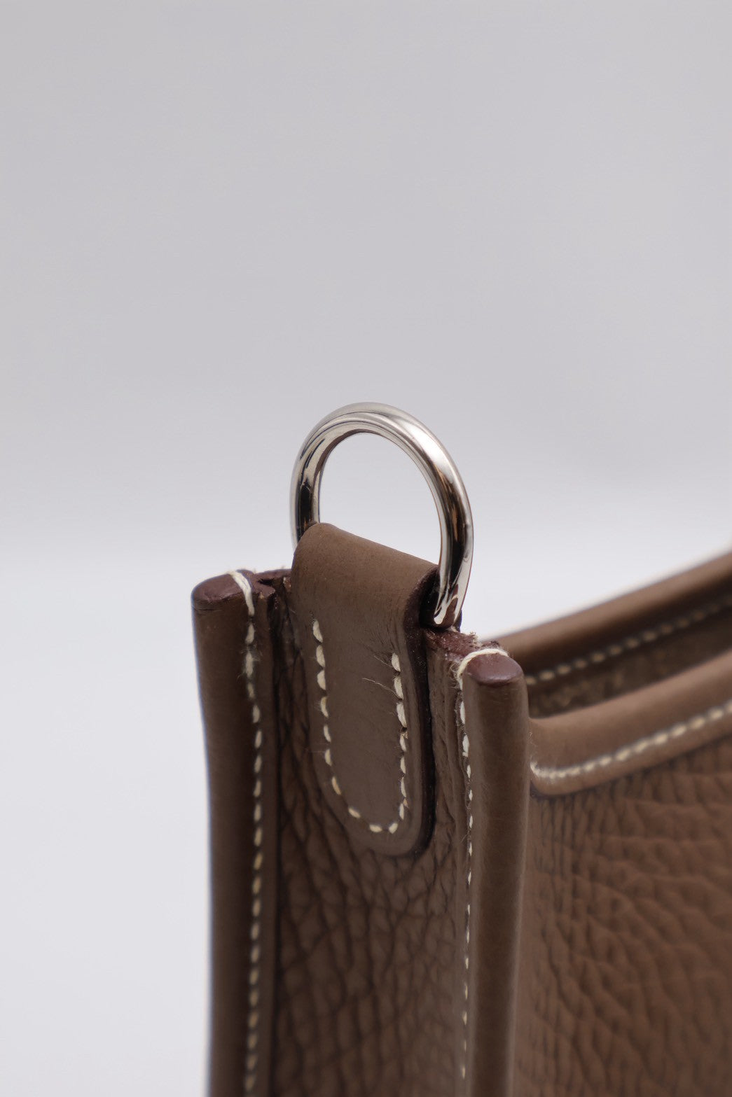 HERMES Mini Evelyne - Etoupe 18 大象灰銀配深藍背帶 U