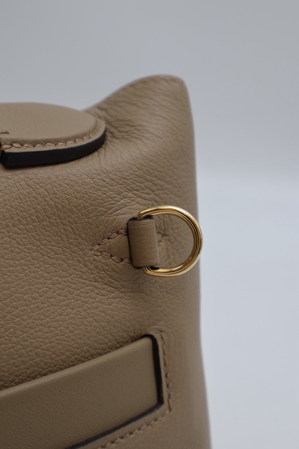 HERMES Mini 24/24 - Beige Marfa/Gris Misty 馬爾法米拚霧霾灰香檳金 W