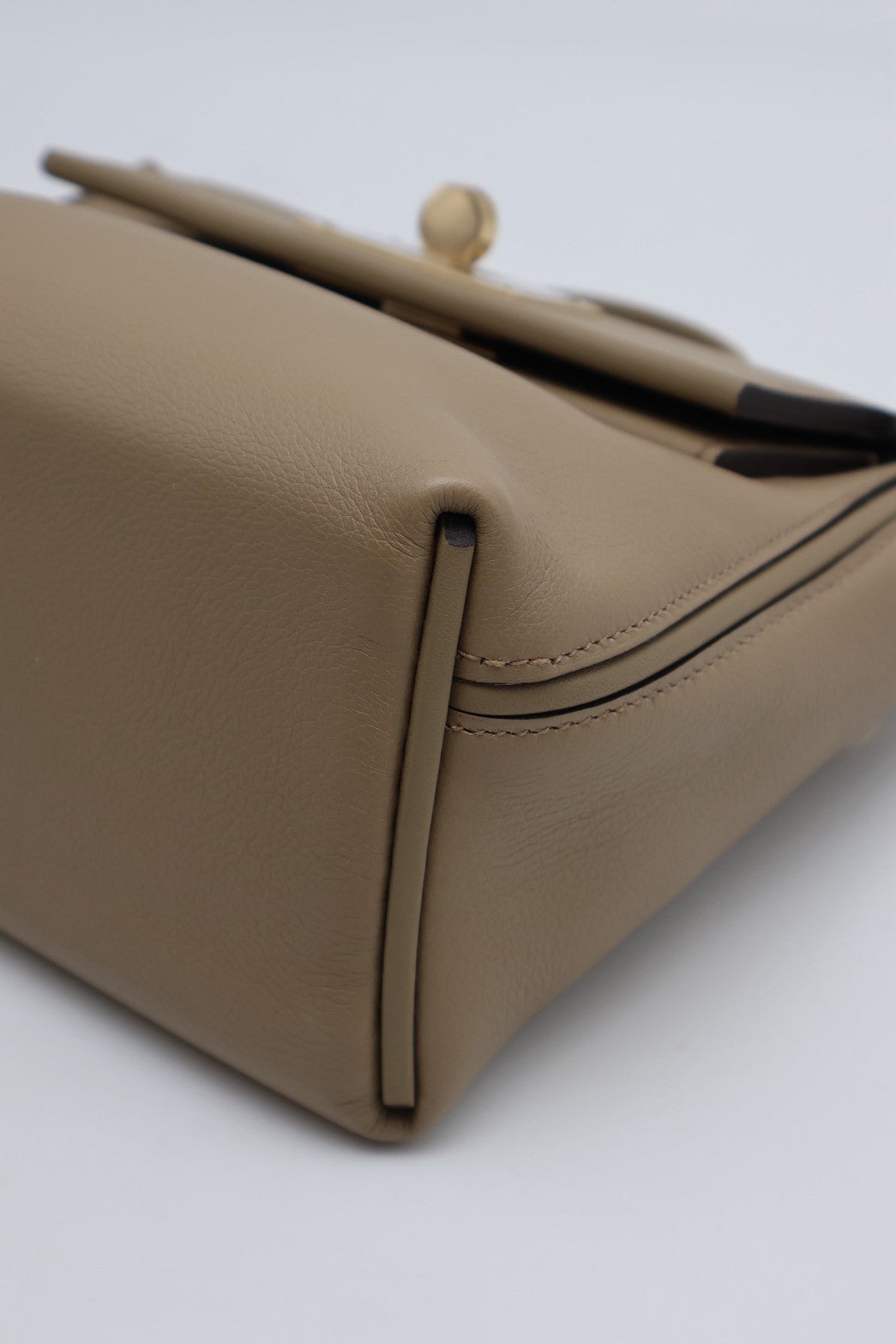 HERMES Mini 24/24 - Beige Marfa/Gris Misty 馬爾法米拚霧霾灰香檳金 W