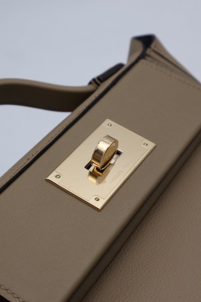 HERMES Mini 24/24 - Beige Marfa/Gris Misty 馬爾法米拚霧霾灰香檳金 W