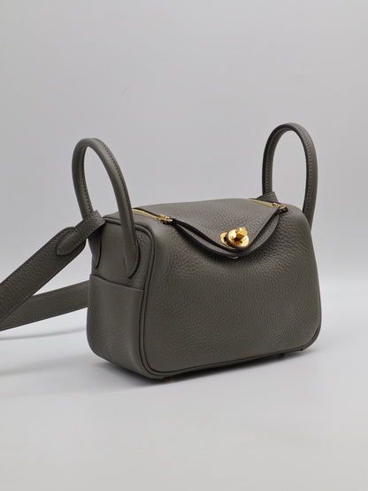 HERMES Mini Lindy - Gris Meyer 0L 積雨雲灰金 U