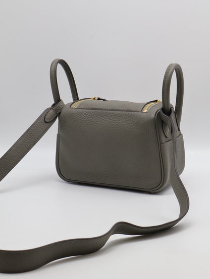HERMES Mini Lindy - Gris Meyer 0L 積雨雲灰金 U