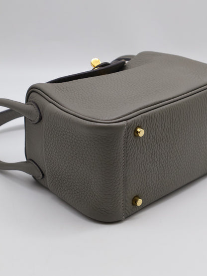 HERMES Mini Lindy - Gris Meyer 0L 積雨雲灰金 U