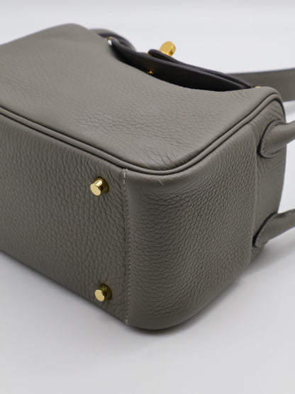 HERMES Mini Lindy - Gris Meyer 0L 積雨雲灰金 U