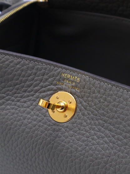 HERMES Mini Lindy - Gris Meyer 0L 積雨雲灰金 U