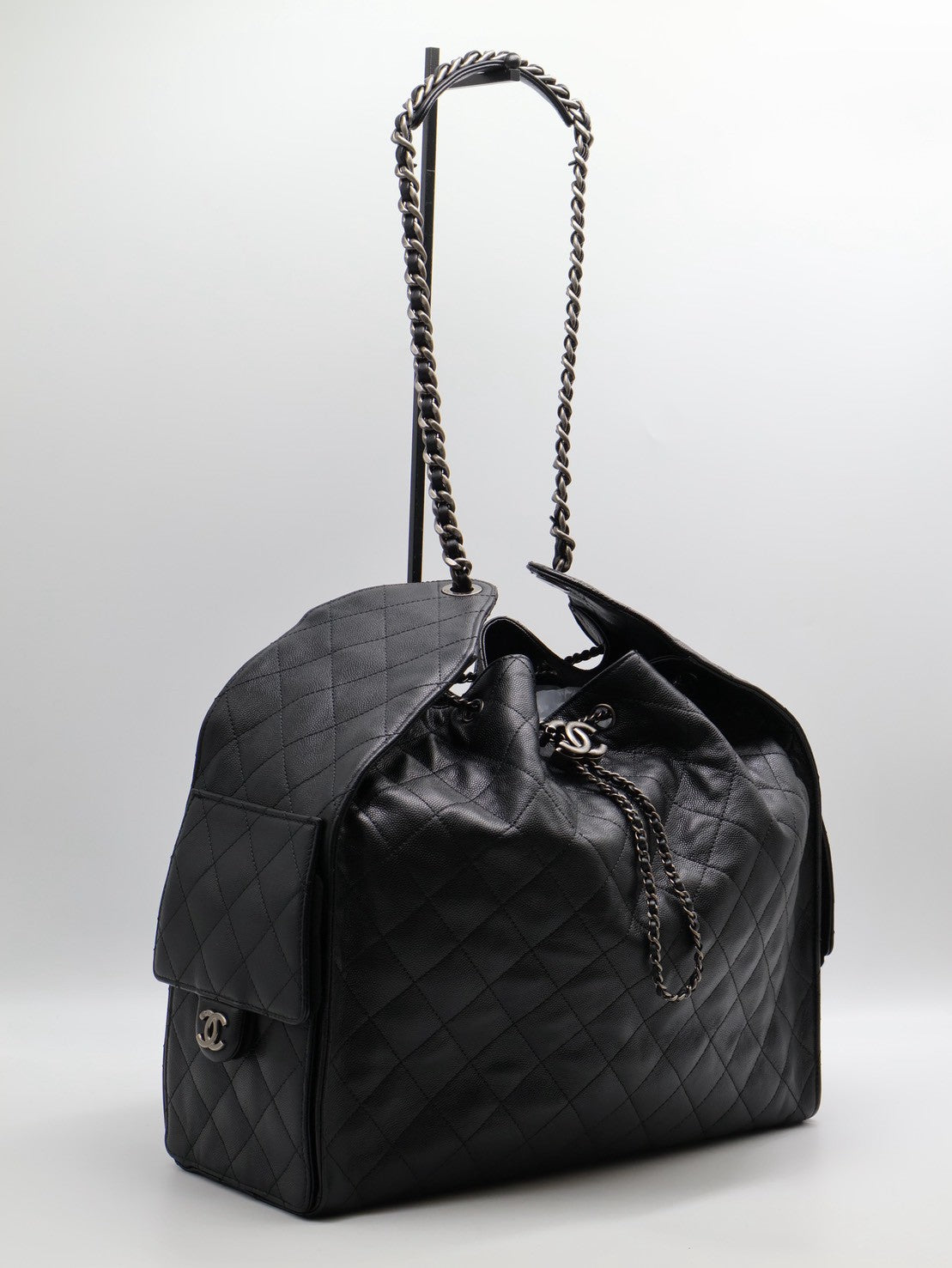 CHANEL 25 Hobo Bag - 大號黑銀