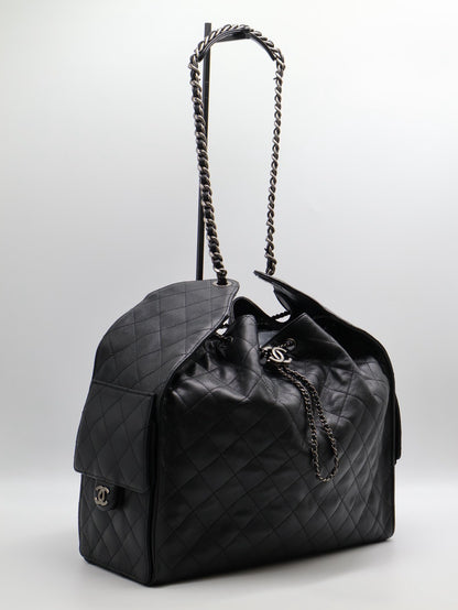 CHANEL 25 Hobo Bag - 大號黑銀