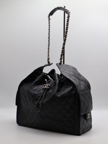 CHANEL 25 Hobo Bag - 大號黑銀