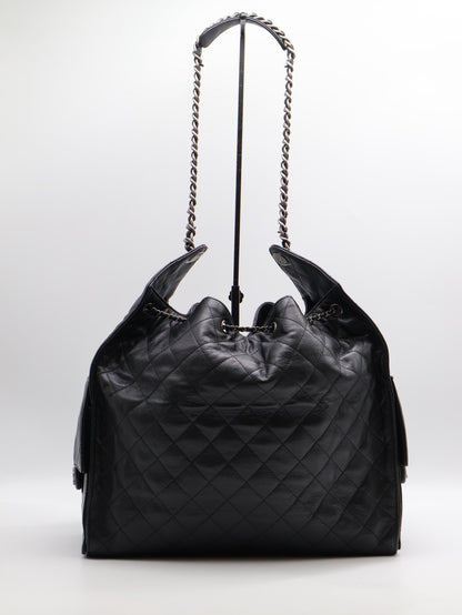 CHANEL 25 Hobo Bag - 大號黑銀