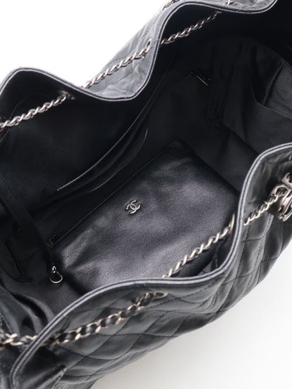 CHANEL 25 Hobo Bag - 大號黑銀