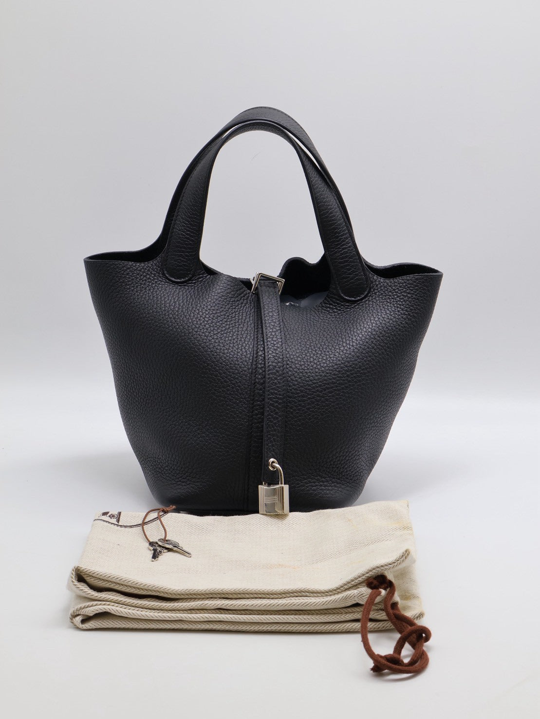 HERMES Picotin 18 - Noir 89 黑銀 K