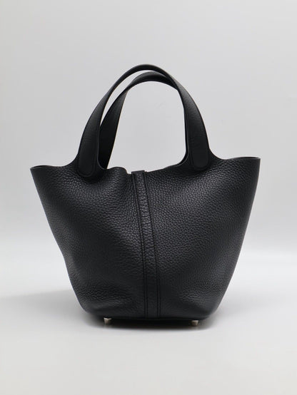 HERMES Picotin 18 - Noir 89 黑銀 K