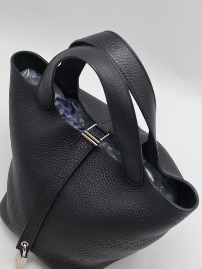 HERMES Picotin 18 - Noir 89 黑銀 K