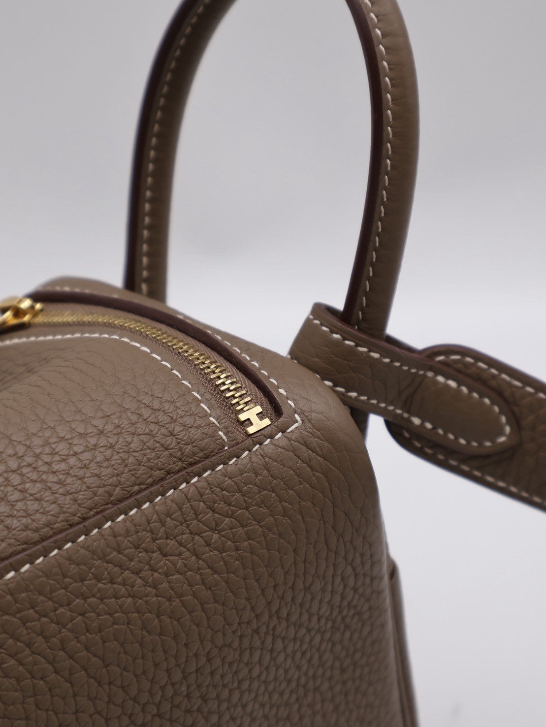 HERMES Mini Lindy - Etoupe 18 大象灰金 Z