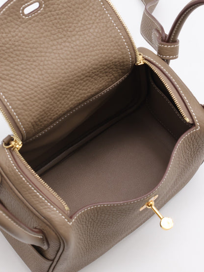 HERMES Mini Lindy - Etoupe 18 大象灰金 Z